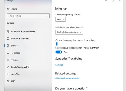 change bluetooth mouse gestures windows 10