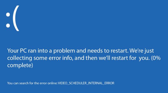 Video Scheduler Internal Error