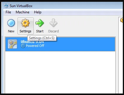 Settings Virtual Box