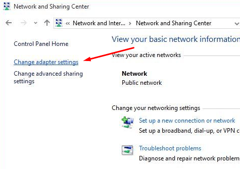 current network adapter