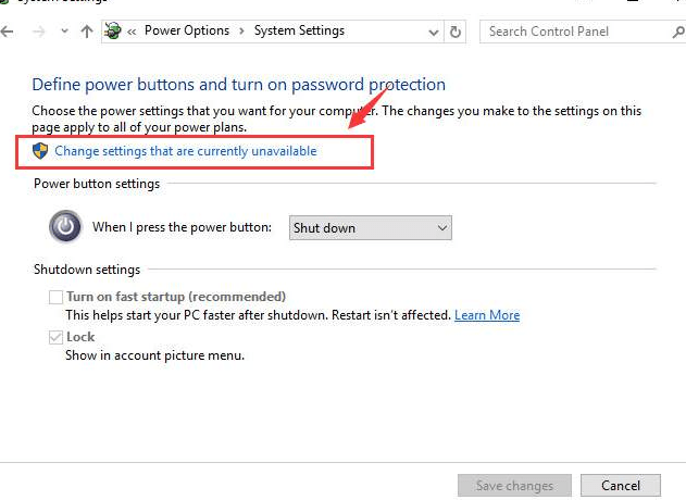 Change settings that are currently unavailable