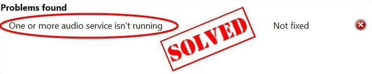 audio service not running audio service not running