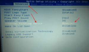 enable touchpad windows 10 asus