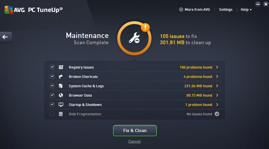 AVG PC TuneUp