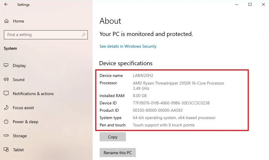about windows 10 settings