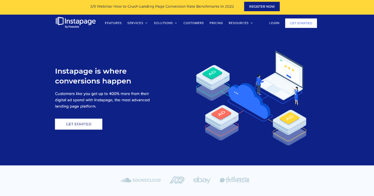 Instapage landing page