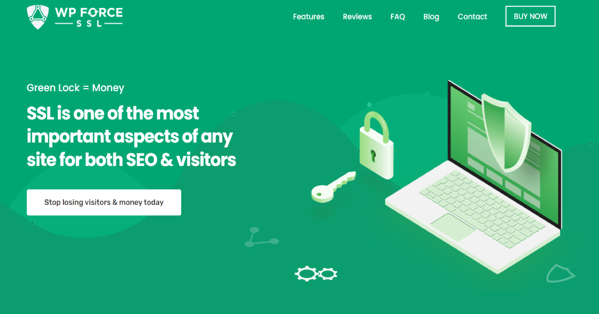 WP Force SSL landing page