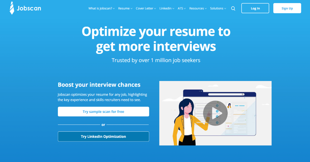 Jobscan landing page