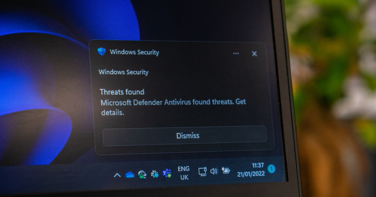Windows security notification