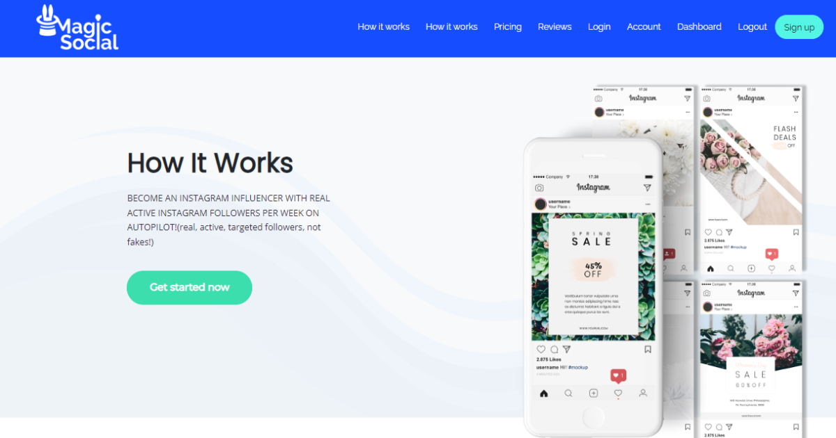 Magic Social landing page