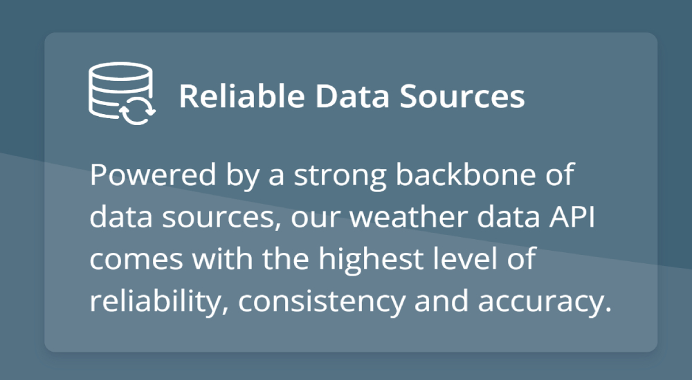 Reliable data sources