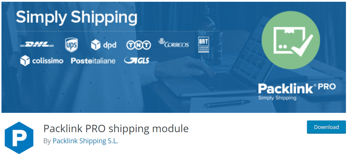 Packlink PRO Shipping Module plugin page
