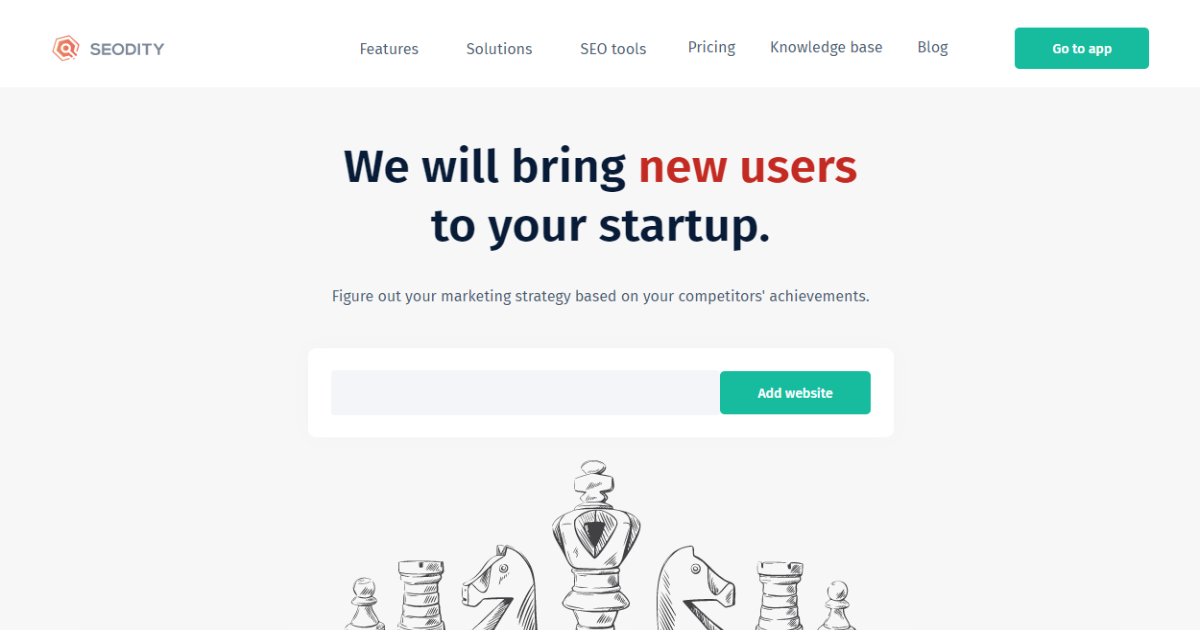 Seodity landing page