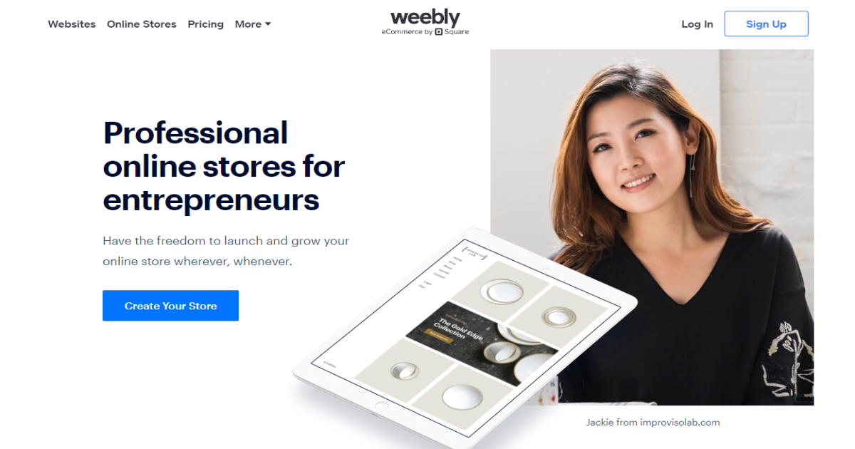 Weebly landing page