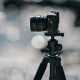 Camera on tripod