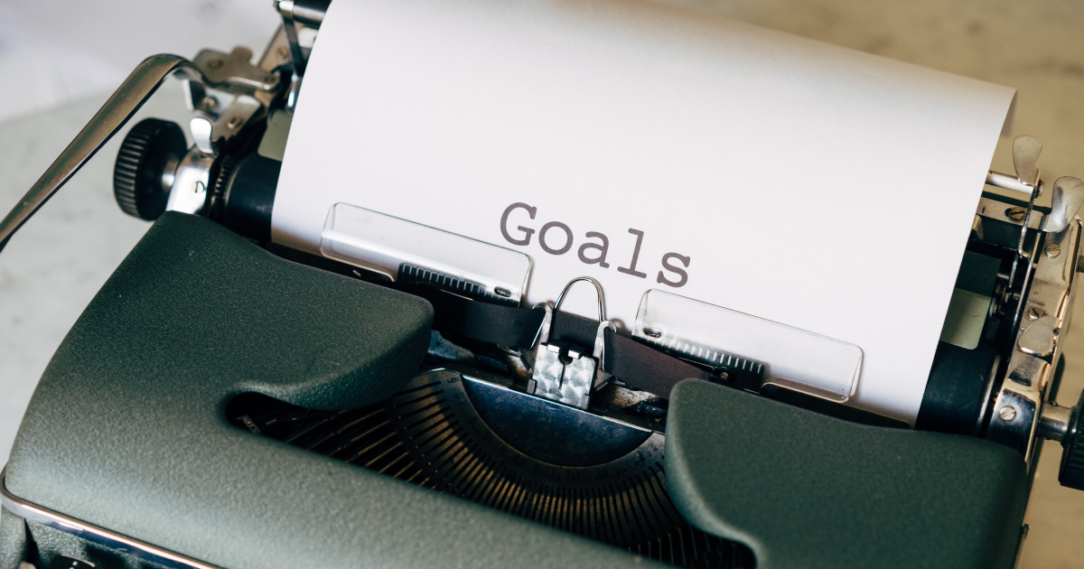 Word goals on typewriter